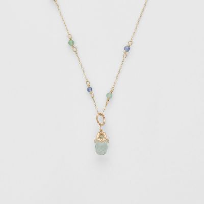 ＜agete＞Ｋ５／Ｋ１０マルチストーンネックレス