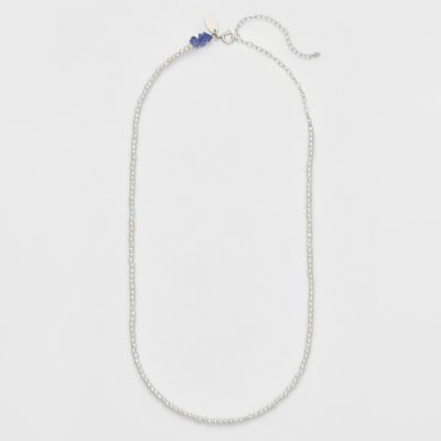 agete/アガット シルバー淡水パール／タンザナイトネックレス