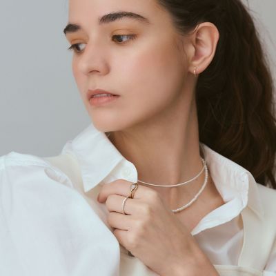 ＜agete＞シルバーチョーカーネックレス