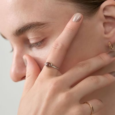 シルバースモーキークォーツリング【Colors Ring