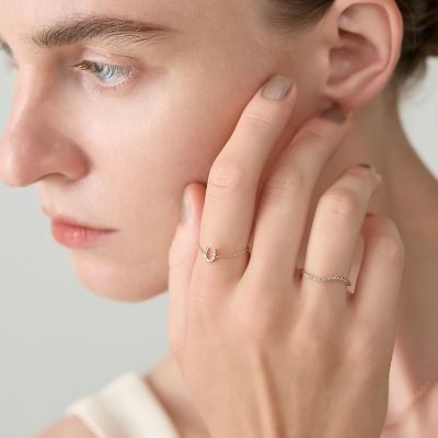 K10ダイヤモンドチェーンリング（0．05ct） | agete/アガット