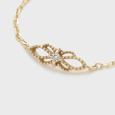 K10ダイヤモンドチェーンリング（0．008ct） | agete