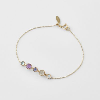 agete K10 天然石 ブレスレット K10ダイヤモンドブレスレット（0．06ct ） | agete/アガット