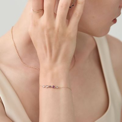 ageteアガット×ドリカム　ブレスレット　数量限定 K10マルチストーンブレスレット | agete/アガット | 三越伊勢丹