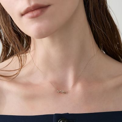 ♡agete アガット♡ダイヤモンド♡K10YG♡ロングネックレス♡ K10ダイヤモンドネックレス | agete/アガット | 三越伊勢丹