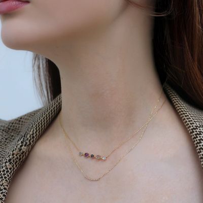 K10 マルチストーン ネックレス K10マルチストーンネックレス | agete/アガット | 三越伊勢丹