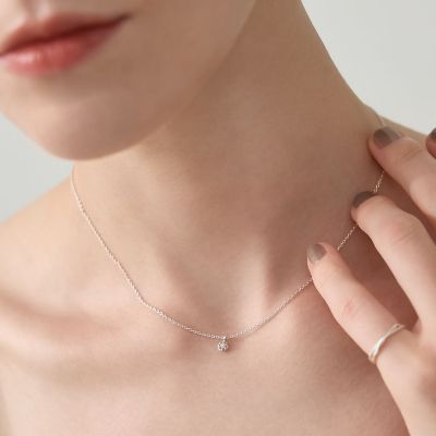 シルバーダイヤモンドネックレス（0．02ct） | agete/アガット