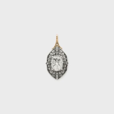 シルバー／K10ホワイトトパーズネックレスチャーム | agete