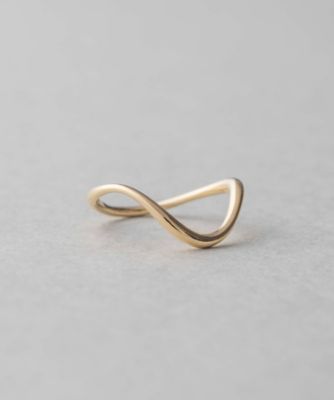 ＜ete bijoux (Women)＞Ｋ１８ＹＧ　レイヤード　ワイヤー　リング