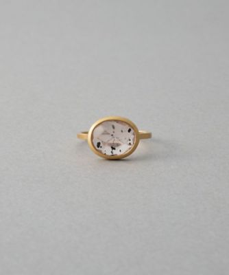 ＜ete bijoux (Women)＞［デュー］　Ｋ１８ＹＧ　ローズクォーツ　リング