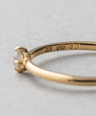 Ｋ１８　ダイヤモンド　０．１ｃｔ　リング「ブライト」