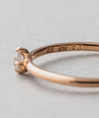 Ｋ１８　ダイヤモンド　０．１ｃｔ　リング「ブライト」
