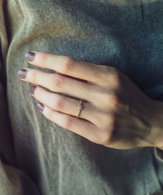 Ｋ１８　ダイヤモンド　０．１ｃｔ　リング「ブライト」