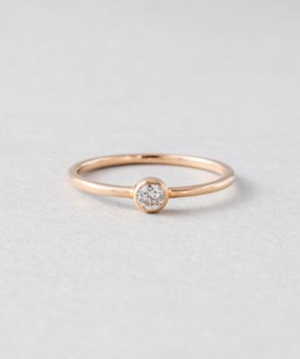 Ｋ１８　ダイヤモンド　０．１ｃｔ　リング「ブライト」