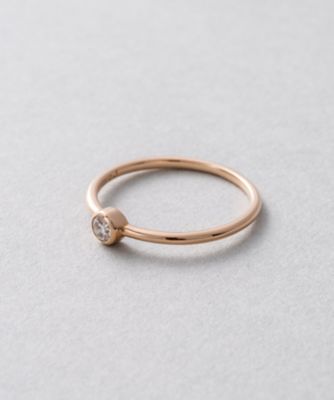 Ｋ１８　ダイヤモンド　０．１ｃｔ　リング「ブライト」