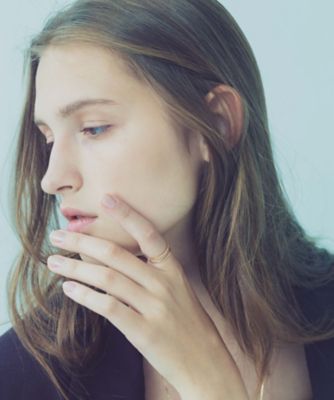 K18YG パーティクル ダブルライン リング | ete bijoux (Women