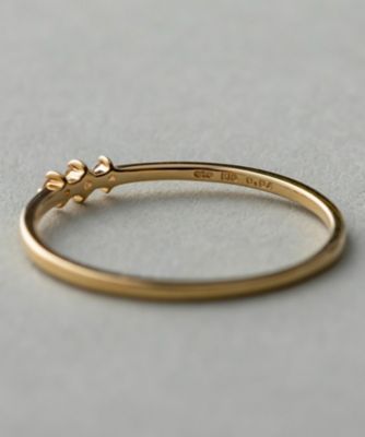 エテ K18YG レイヤード ダイヤモンド ピンキーリング K18YG レイヤード ダイヤモンド リング（230716） ｜ women