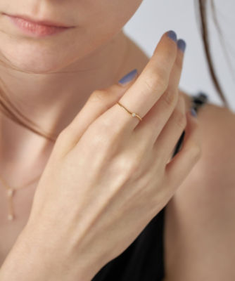 レイヤード］ K18YG ダイヤモンド リング | ete bijoux (Women
