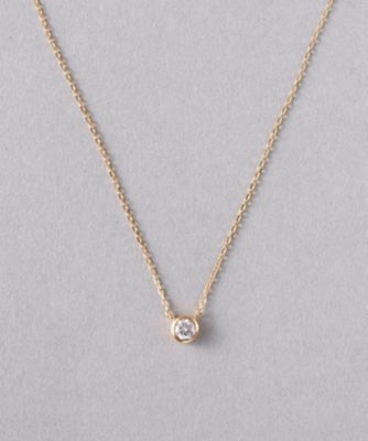 ＜ete bijoux (Women)＞Ｋ１８　ダイヤモンド　０．１５ｃｔ　ネックレス「ブライト」