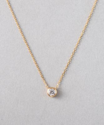 ＜ete bijoux (Women)＞Ｋ１８　ダイヤモンド　０．２５ｃｔ　ネックレス「ブライト」
