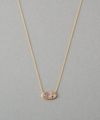 ＜ete bijoux (Women)＞［デュー］　Ｋ１８ＹＧ　ローズクォーツ　ネックレス