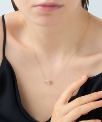 デュー］ K18YG ローズクォーツ ネックレス | ete bijoux (Women