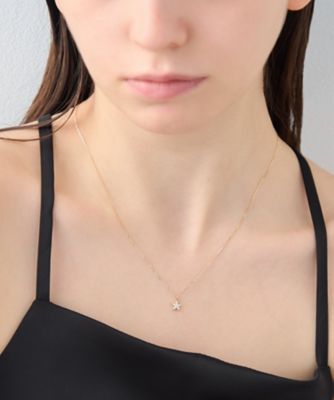 レイヤード］ K18YG ダイヤモンド ネックレス | ete bijoux