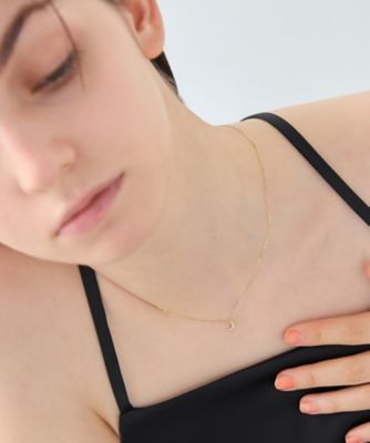 レイヤード］ K18YG ダイヤモンド ネックレス | ete bijoux