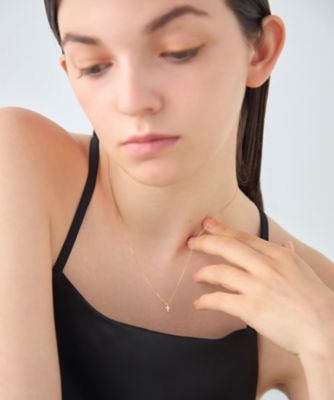 レイヤード］ K18YG ダイヤモンド ネックレス | ete bijoux