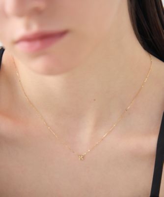 レイヤード］ K18YG ダイヤモンド ネックレス | ete bijoux