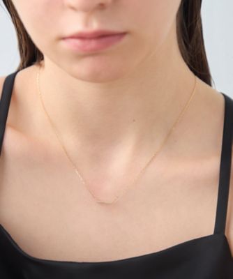 レイヤード］ K18YG ダイヤモンド ネックレス | ete bijoux