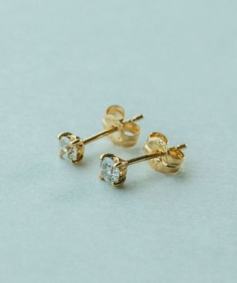 ＜ete bijoux (Women)＞Ｋ１８　ダイヤモンド　０．２ｃｔ　ピアス「ブライト」