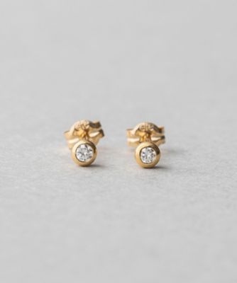 Ｋ１８ ダイヤモンド ０．１ｃｔ ピアス「ブライト」 | ファッション