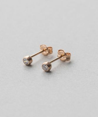 Ｋ１８　ダイヤモンド　０．１ｃｔ　ピアス「ブライト」