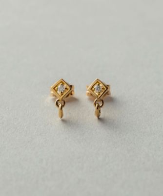 ＜ete bijoux (Women)＞Ｋ１８ＹＧ　ダイヤモンド　ピアス