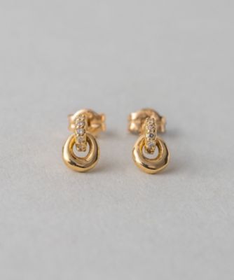 K18 0.30ct ブラウン ダイヤモンド ピアス