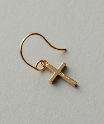 Ｋ１８ＹＧ　クロス　ダイヤモンド　ピアス