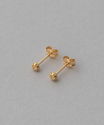 Ｋ１８ＹＧ　フルール　ピアス（誕生石　１・２・３・６・８・１０・１１・１２月）