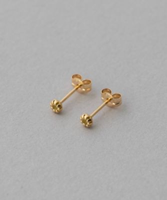 Ｋ１８ＹＧ　フルール　ピアス（誕生石　１・２・３・６・８・１０・１１・１２月）
