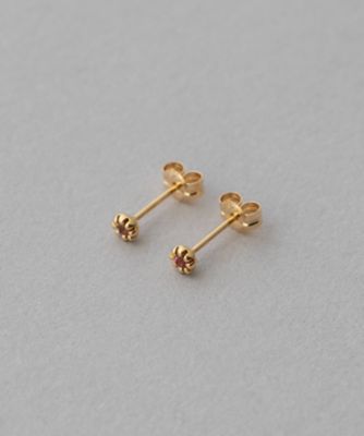 Ｋ１８ＹＧ　フルール　ピアス（誕生石　１・２・３・６・８・１０・１１・１２月）