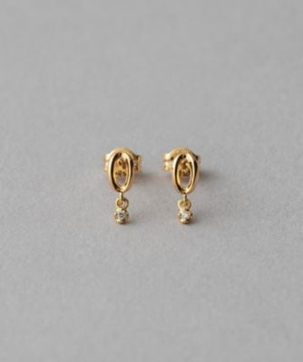 ＜ete bijoux (Women)＞Ｋ１８ＹＧ　ダイヤモンド　ピアス