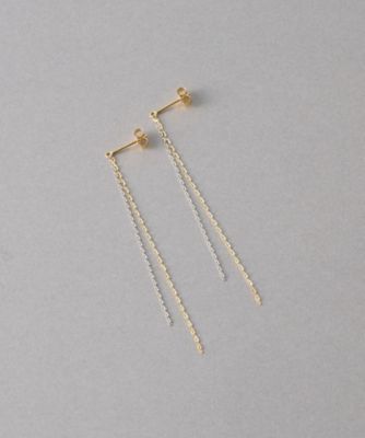 Ｋ１８ＹＧ／ＰＴ８５０　ミラーカットチェーン　ピアス
