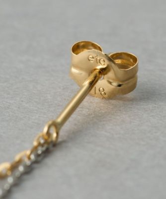 Ｋ１８ＹＧ／ＰＴ８５０　ミラーカットチェーン　ピアス