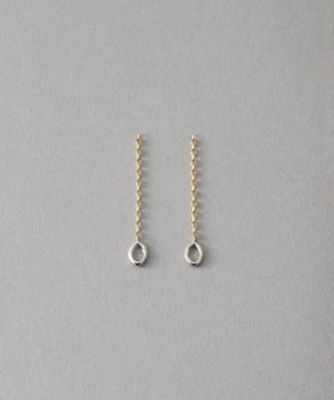 ＜ete bijoux (Women)＞Ｋ１８ＹＧ／ＰＴ９００　チャーム　ピアス