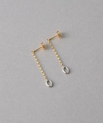 Ｋ１８ＹＧ／ＰＴ９００　チャーム　ピアス