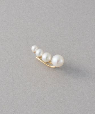 ペリドットと淡水パールの組み合わせがおしゃれなピアス K18YG 淡水パール］ K18YG ピアスクリップ | ete bijoux (Women)/エテ