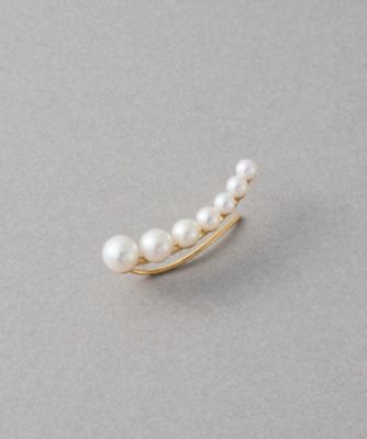 ＜ete bijoux (Women)＞［パール］　Ｋ１８ＹＧ　ピアスクリップ