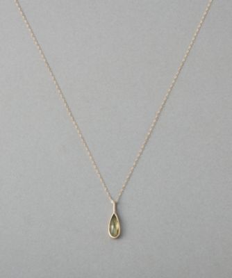 ＜ete bijoux (Women)＞［デュー］　Ｋ１８ＲＢＧ　オリーブクォーツ　ロングネックレス