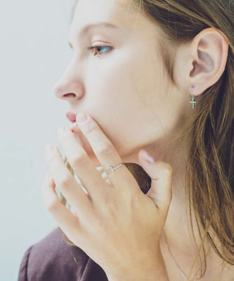 PT900 クロス ダイヤモンド リング | ete bijoux (Women)/エテ