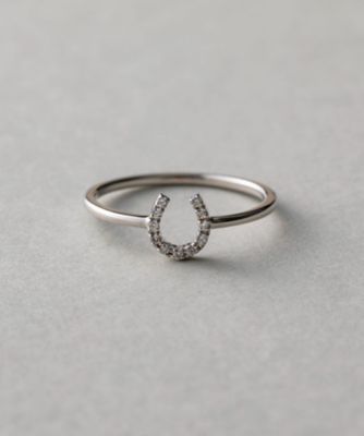 ＜ete bijoux (Women)＞ＰＴ９００　ホースシュー　ダイヤモンド　リング